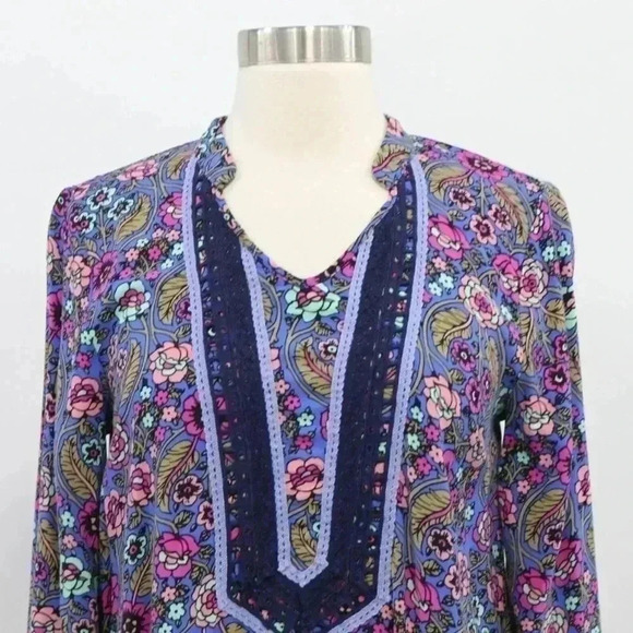 Matilda Jane “Thoughts and Dreams” Boho Floral Crochet Dress Size Medium NWT - Picture 2 of 7